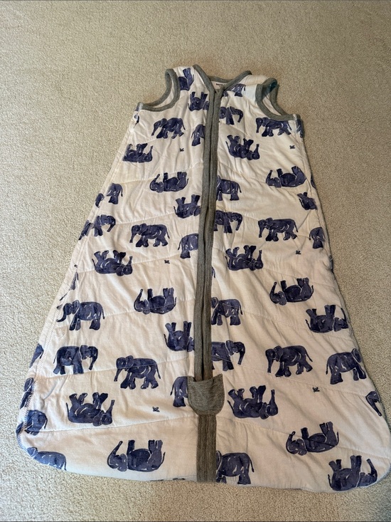Burt's Bees Other - Burts Bees Blue Elephant Print 12-18 month Sleep Sack